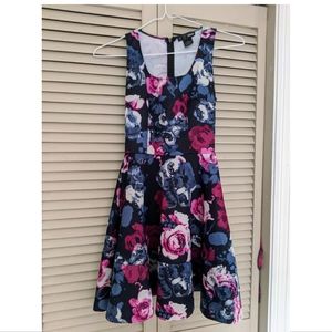 Fit and flair floral dress